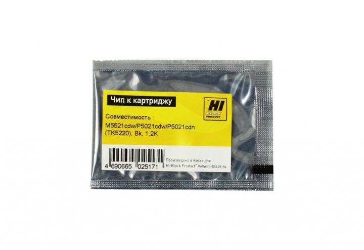Чип Hi-Black к картриджу Kyocera  ECOSYS M5521cdw/P5021cdw/P5021cdn (TK-5220),  Bk,  1,2K