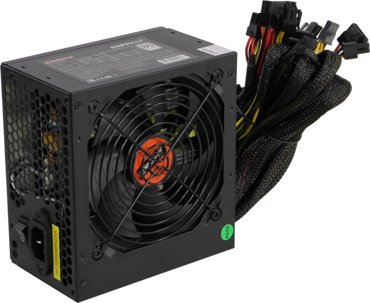 Exegate EX282046RUS Блок питания 650W Exegate 650PPH-LT, RTL, 80+, ATX, black, APFC, 12cm, 24p, (4+4)p, 5*SATA, 3*IDE