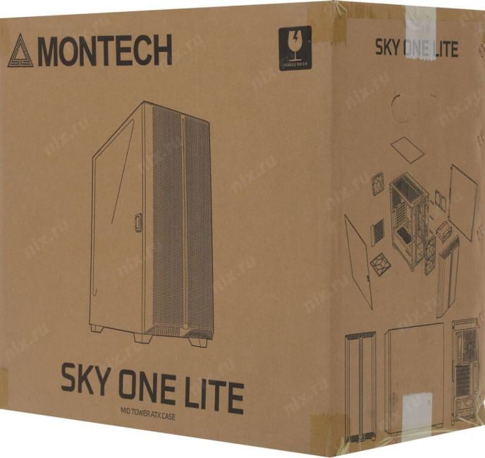 SKY ONE LITE WH Корпус Montech Sky One Lite белый без БП ATX 5x120mm 5x140mm  2xUSB3.0  audio  bott PSU