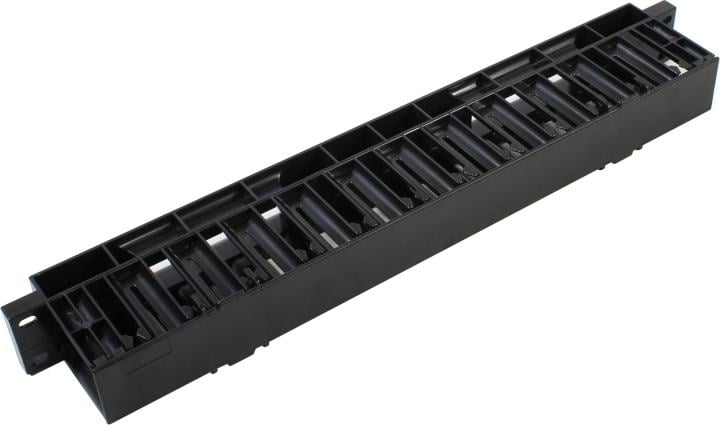 Организатор Lanmaster LAN-ORG/CVP-1U, 19", 2U, горизонтальный, черный