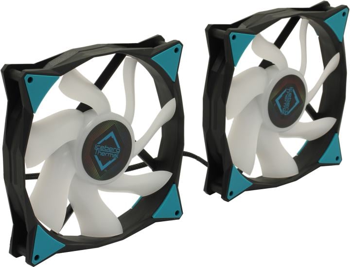 Iceberg Thermal <ICEGALE14A-B2A> IceGALE ARGB 140mm Black (4пин, 140x140x25мм,  0-36дБ, 500-1600об/мин, 2шт)