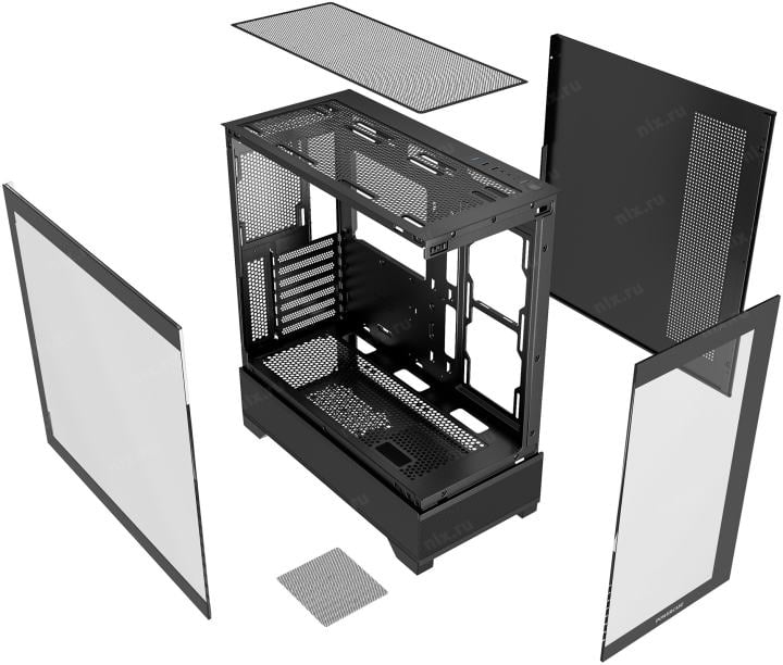 Powercase Luminous, Tempered Glass, чёрный,  ATX  (CLB-L0)