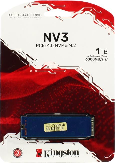 SSD 1 Tb M.2 2280  M  Kingston  NV3 <SNV3S/1000G>