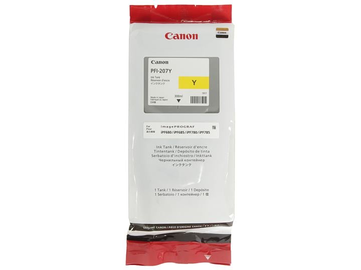 Чернильный контейнер Canon PFI-207Y  Yellow для iPF680/685/780/785