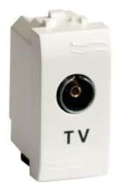 Розетка TV DKC 76721B, универсальная, белая RAL 9010, BRAVA