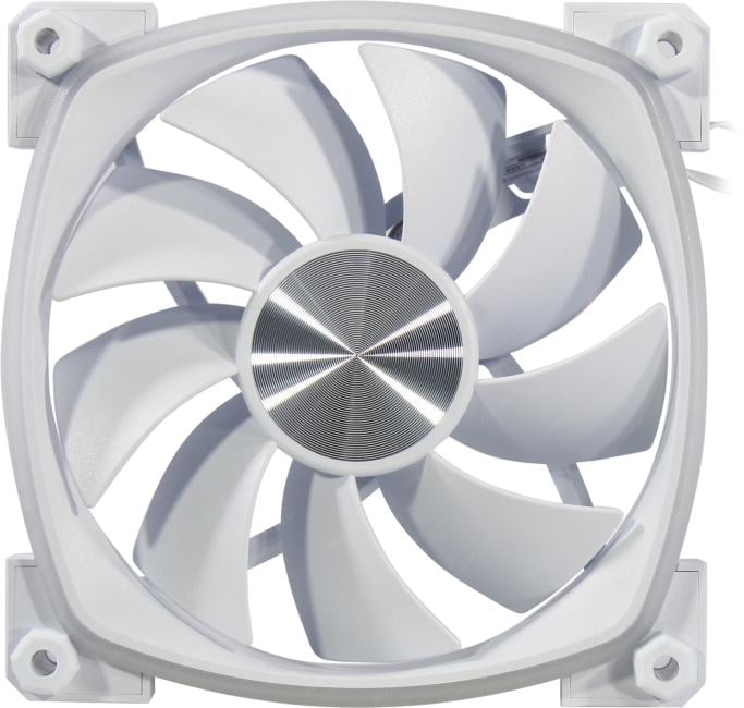 Вентилятор PowerCase M55-12W ARGB, 120×120×25 мм, PWM, ARGB, белый