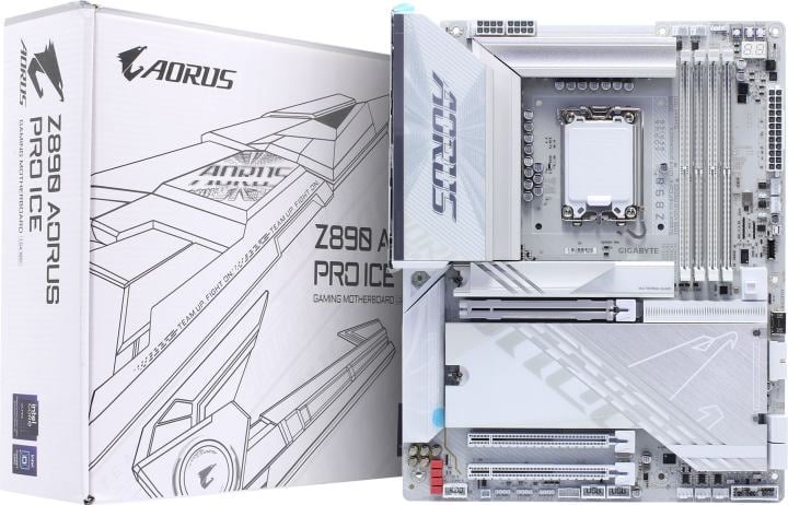 GIGABYTE Z890 AORUS PRO ICE (RTL) LGA1851 <Z890> 3xPCI-E 5GbLAN+WiFi+BT SATA  ATX  4DDR5
