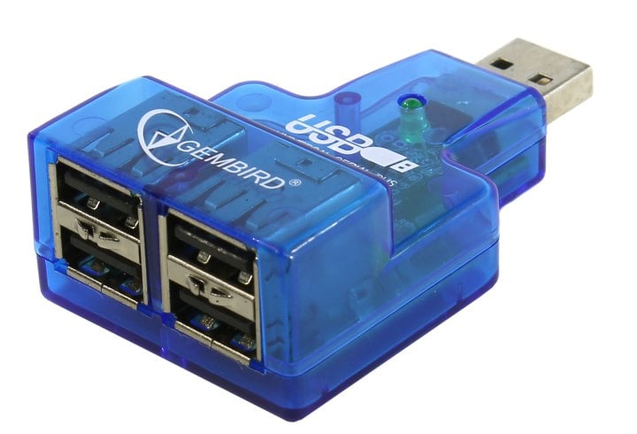 <088190> Концентратор USB-A - 4-port USB2.0, Gembird UHB-CN224, мини, для ноутбука, блистер [UHB-CN224]