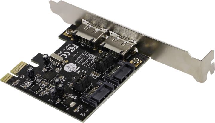 ExeGate EXE-501 PCI-Ex1, SATA  6Gb/s, 2port-ext /2port-int<EX283707RUS>