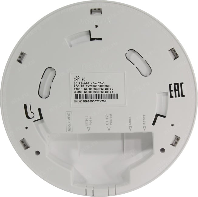 MikroTik <RBcAPGi-5acD2nD> RouterBOARD cAP ac  (2UTP 1000Mbps, 802.11a/b/g/n/ac)