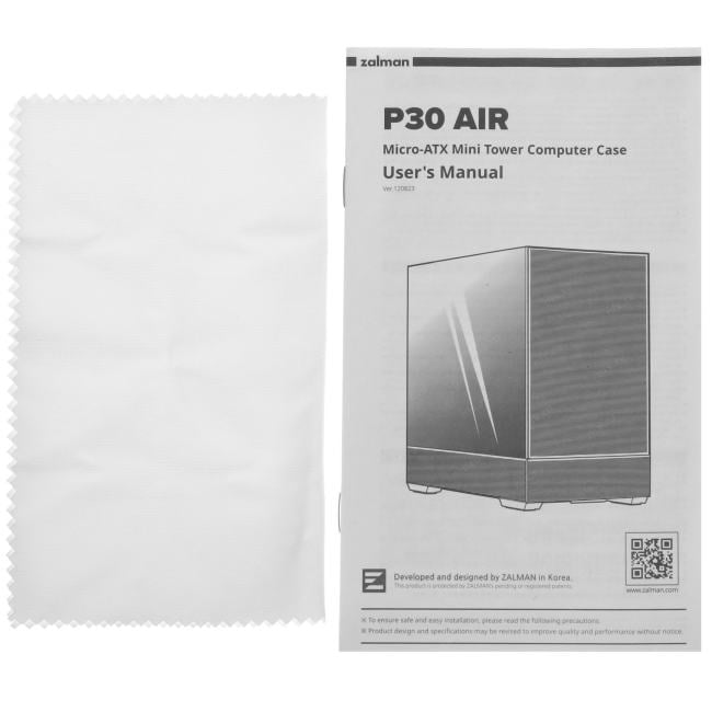 Minitower ZALMAN <P30 AIR White> MicroATX без БП,  с  окном