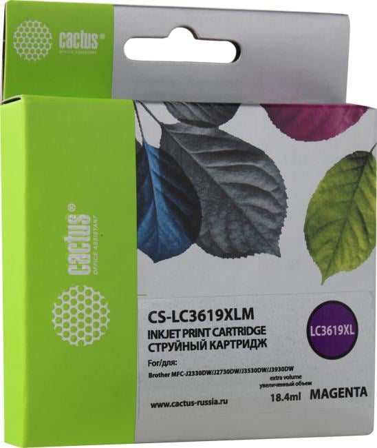 Картридж Cactus CS-LC3619XLM Magenta для  Brother  MFC-J2330DW/2730DW/3530DW/3930DW