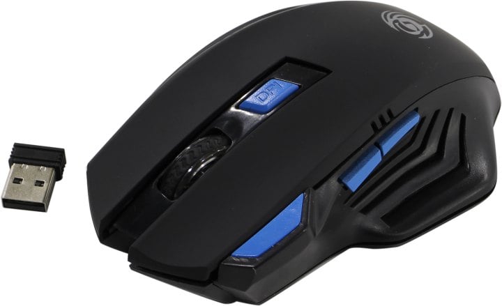 Мышь беспроводная Dialog Gan-Kata MRGK-14U черный, 1600 dpi, радиоканал, USB, кнопки - 6