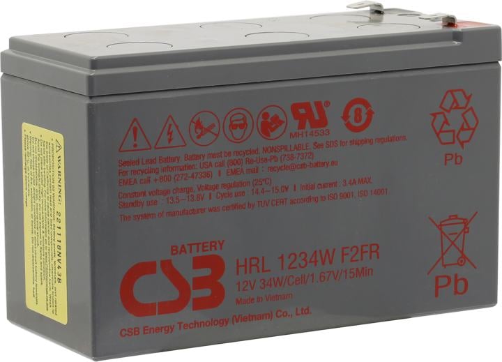 Аккумулятор CSB HRL 1234W F2FR (12V, 9Ah)  для  UPS