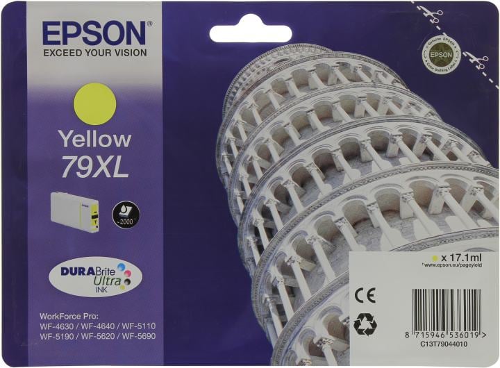 Картридж Epson C13T79044010, 79XL, желтый, 2000 стр.