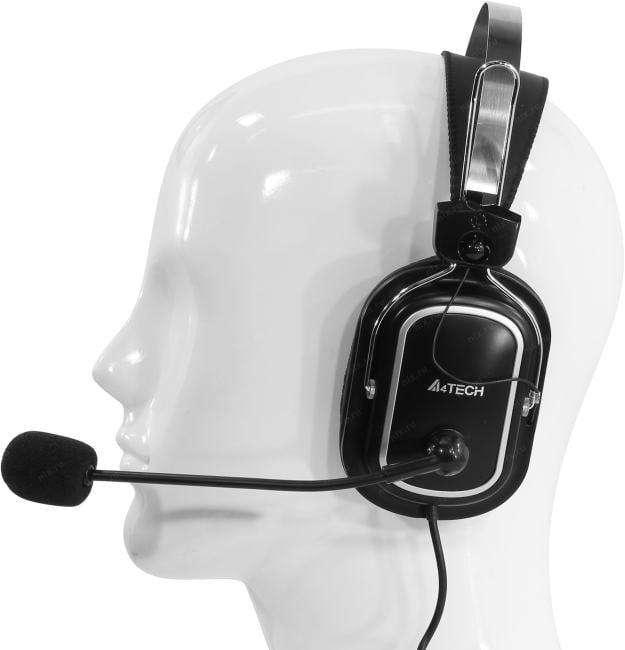 Наушники с микрофоном A4Tech HS-50 (шнур 2.5м, с  регулятором  громкости)