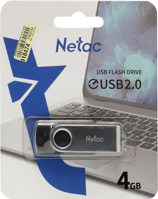 Netac <NT03U505N-004G-20BK> USB2.0  Flash  Drive  4Gb (RTL)