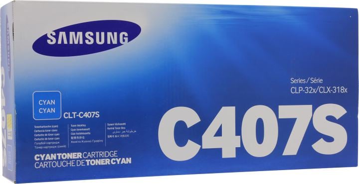 Тонер-картридж Samsung CLT-C407S Cyan для Samsung CLP-320/325/320N/325W, CLX-3185/N/FN/FW