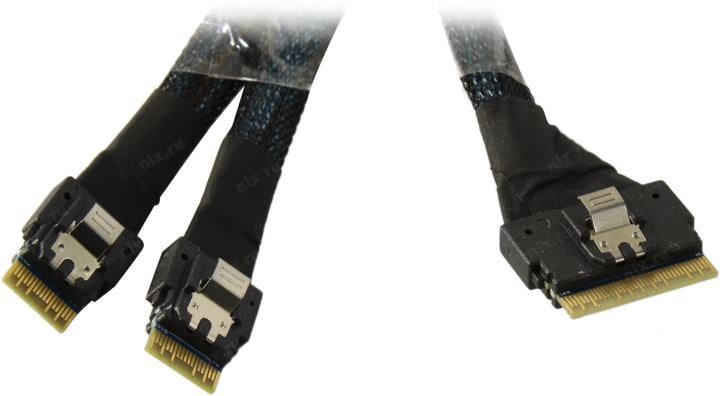 LSI <05-60004-00> Кабель SFF8654 (x8) --> 2xSFF8654  (x4)  1м