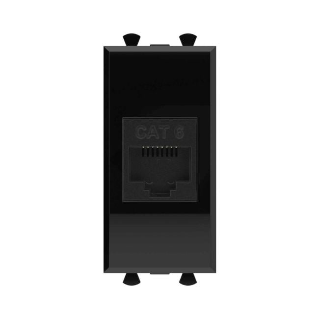 Розетка DKC 4402691, RJ-45, кат.6, 1 модуль, черный