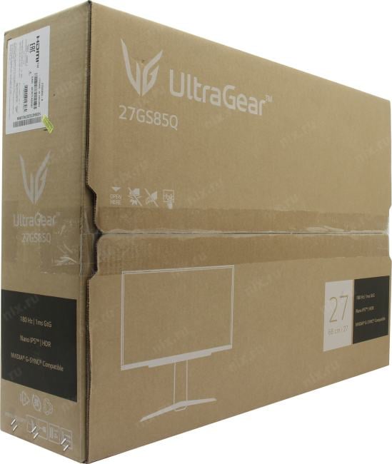 27"    ЖК монитор LG UltraGear 27GS85Q-B с поворотом экрана (LCD, 2560x1440,  HDMI,  DP,  USB3.0 Hub)