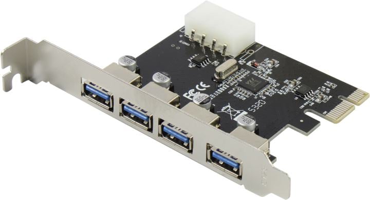 Контроллер USB Orient VA-3U4PEV2, PCIe 2.0 x1, 4×USB 3.2 Type A