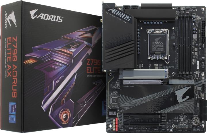 GIGABYTE Z790 AORUS ELITE AX (RTL) LGA1700 <Z790> 3xPCI-E HDMI+DP 2.5GbLAN+WiFi  SATA  RAID  ATX 4DDR5