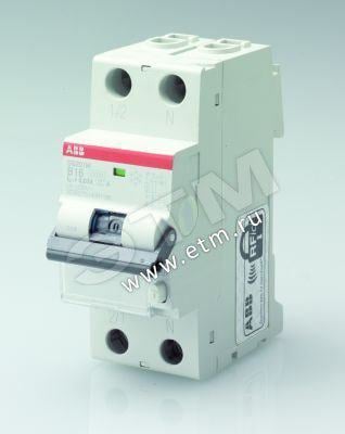 ABB 2CSR255080R1164 Выкл. авт дифференциальный (АВДТ) DS201 1п+N 16А 30мА С AC  (DS201 C16 AC30)