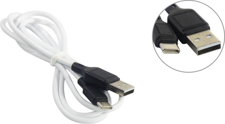 Hoco X90 White <788450>  Кабель  USB  AM-->USB-C 1м