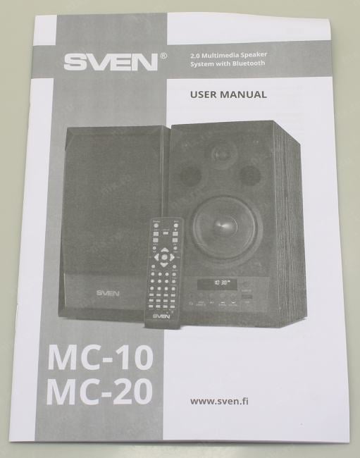 Колонки SVEN MC-10 (2x25W, Bluetooth,  microSD, FM, ПДУ)