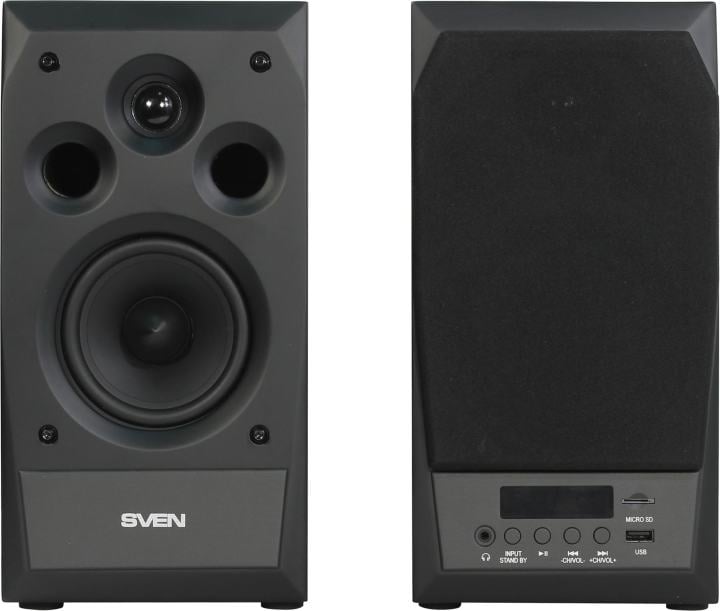 Колонки SVEN MC-10 (2x25W, Bluetooth,  microSD, FM, ПДУ)