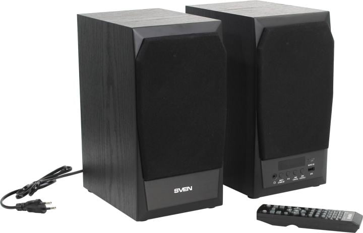 Колонки SVEN MC-10 (2x25W, Bluetooth,  microSD, FM, ПДУ)