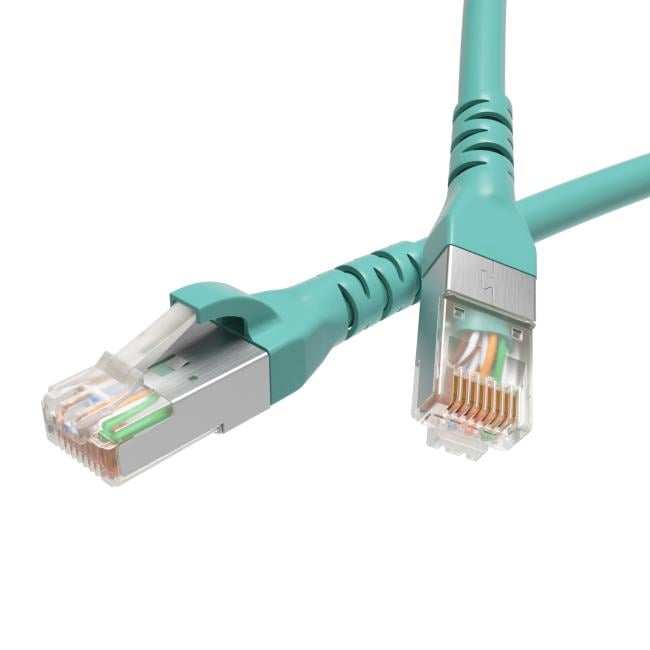 Кабель патч-корд S/FTP 6А кат. 5м DKC RN6ASF4550AQ 4х2, LSZH, бирюзовый, 5.0  м, "RAM telecom"
