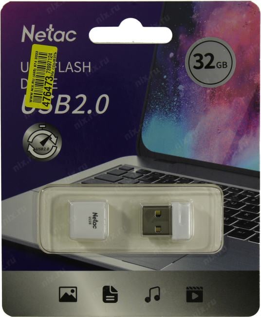 Netac <NT03U116N-032G-20WH> USB2.0 Flash  Drive 32Gb (RTL)