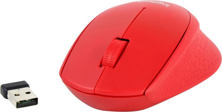 Logitech M280 Red Wireless Mouse <910-004308>  (RTL) USB 3btn+Roll