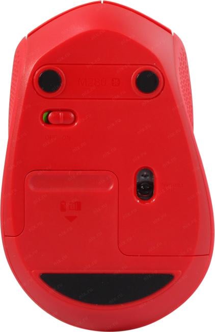 Logitech M280 Red Wireless Mouse <910-004308>  (RTL) USB 3btn+Roll