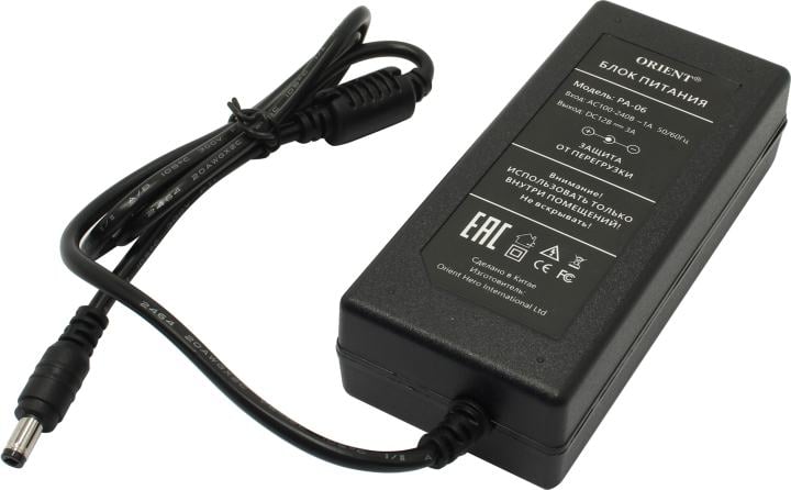 Блок питания Orient <PA-06> (Вх.  AC100-240V,  Вых.  DC12V, 3000mA)