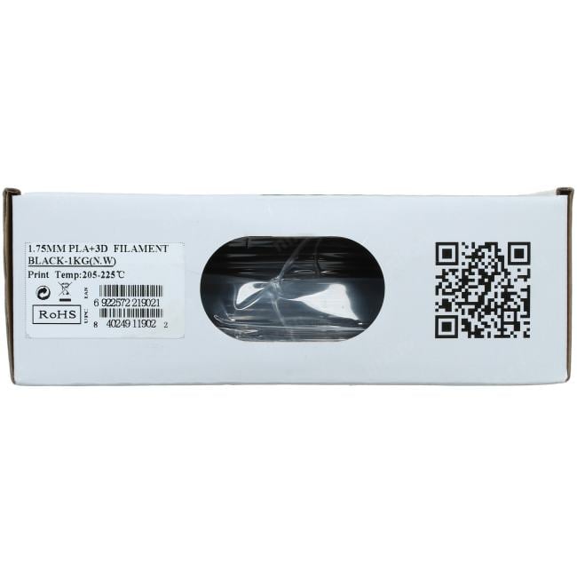 Катушка PLA+ пластика ESUN 1.75  мм  1кг.,  черная (PLA+175B1)