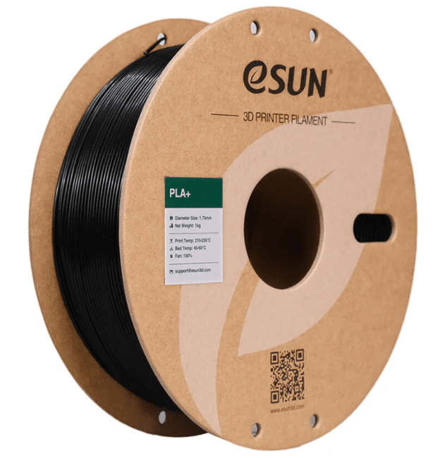 Катушка PLA+ пластика ESUN 1.75  мм  1кг.,  черная (PLA+175B1)