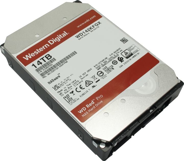 Жесткий диск 3.5" 14Tb 7200rpm 512Mb Western Digital Red Pro WD142KFGX SATA III 6 Gb/s