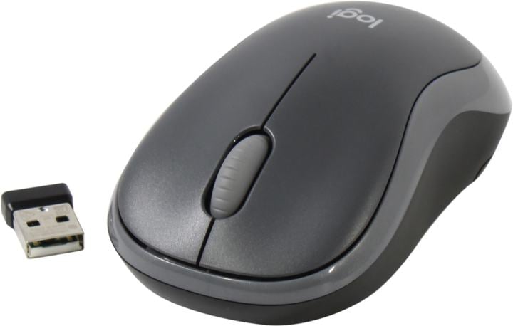 Logitech M186 Wireless Mouse <910-004131> (RTL)  USB 3btn+Roll уменьшенная