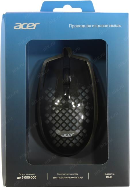 Acer Optical Mouse OMW134 <ZL.MCEEE.018>  (RTL) USB 6btn+Roll