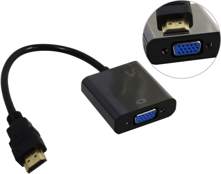 Bion <BXP-A-HDMI-VGA-04> Кабель-адаптер HDMI (M) -> VGA  (15F)  0.15м