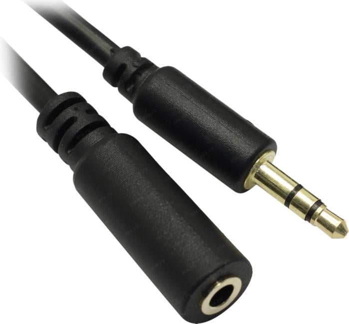 Exegate EX205310RUS Удлинитель звуковой (3.5mm Jack M - 3.5mm Jack F) 5м Exegate, позолоченные разъемы