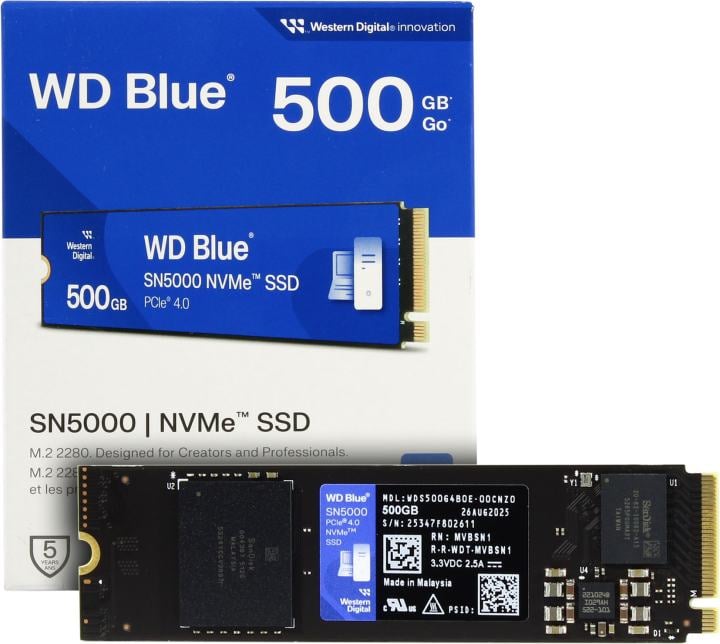SSD Western Digital WDS500G4B0E, 500GB, M.2 NVMe PCIe 4.0