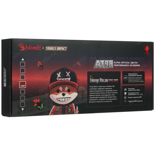 Клавиатура A4Tech Bloody AT98 Proxy Boom механическая бежевый/красный USB for gamer  LED  (AT98)