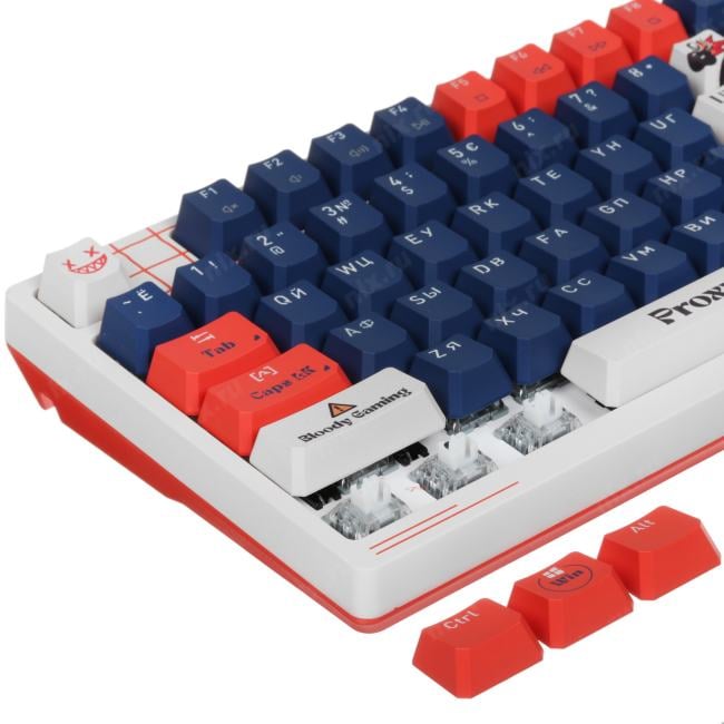 Клавиатура A4Tech Bloody AT98 Proxy Boom механическая бежевый/красный USB for gamer  LED  (AT98)