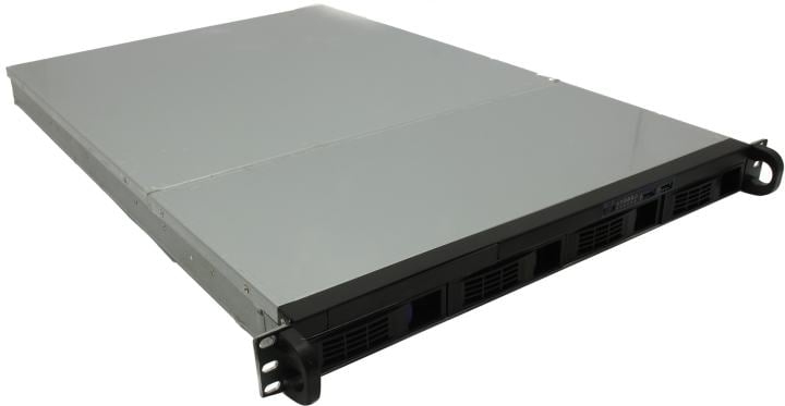 Корпус серверный Procase ES104-SATA3-B-0, 1U, 4xSATA III hotswap