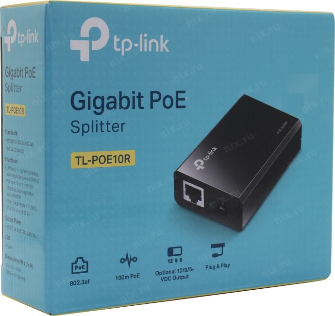 TP-LINK  <TL-POE10R>  PoE  Splitter 5В/12В