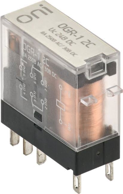 Реле IEK OGR-1-2C-DC24V-L-B  промежуточное  Oni  OGR-1 24В